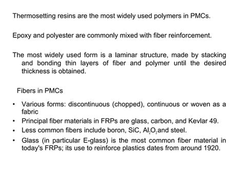 Polymer Matrix Composites Pmc Ppt