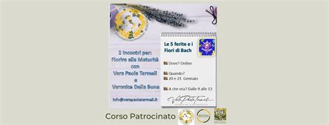 Corsi Patrocinati Le Ferite E I Fiori Di Bach Bachitalia It