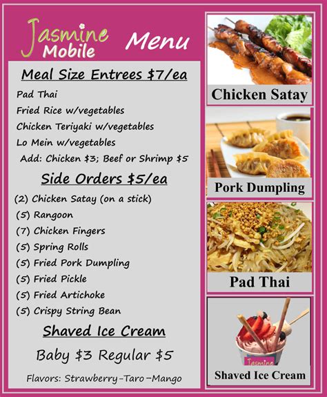 jasmine mobile turner maine menu - Lewiston & Auburn Maine Restaurants ...