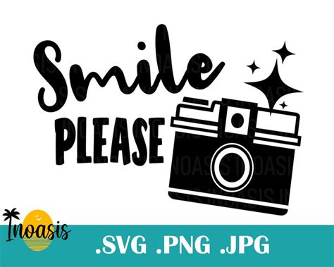 Smile Please SVG Cut File Camera Vector Camera Clipart Pose - Etsy