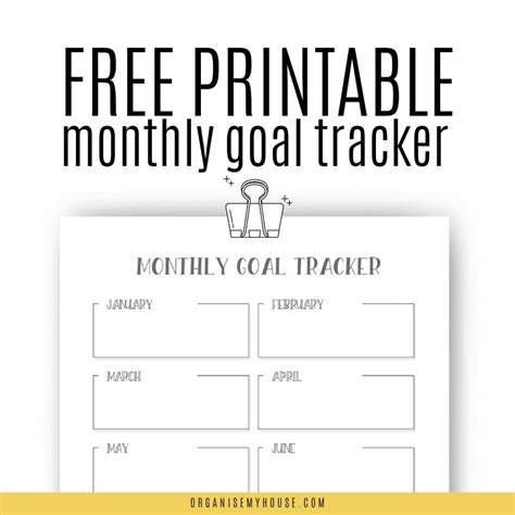 Free Monthly Goal Tracker Printable To Plan Out Your Goals