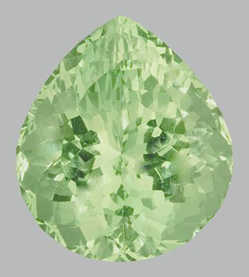 Pear Facet Mint Grossular Garnet Gemstone Image