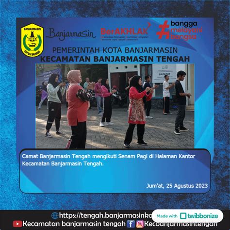 Camat Banjarmasin Tengah Mengikuti Senam Pagi Di Halaman Kantor