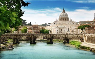 Baixar o rio tibre roma ponte pedonal papel de parede grátis Imagens