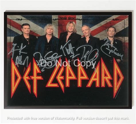 Def Leppard Signed Photo Framed Autographed Picture Replica Christmas