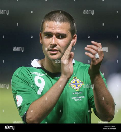 Northern Ireland's David Healy in the Northern Ireland football match at Windsor Park, Belfast ...