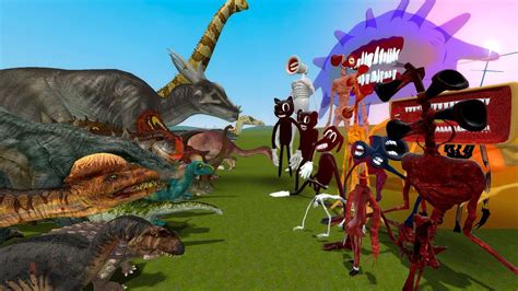 Dinosaurs Vs Trevor Henderson Creatures Garrys Mod Sandbox Youtube