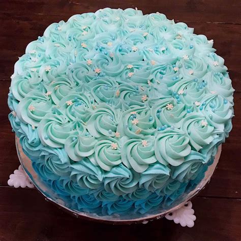 Buttercream Ombre Rosette Cake Cakecentral