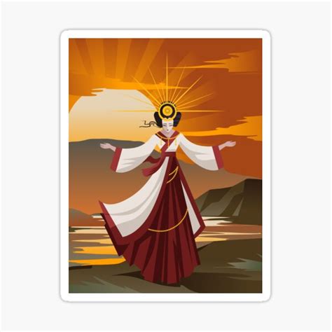 Amaterasu Shinto Sun Mythology Goddess Sticker By Matintheworld