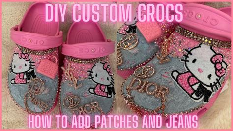 DIY Custom Crocs Tutorial How To Add Jean Patches Teen Entrepreneur