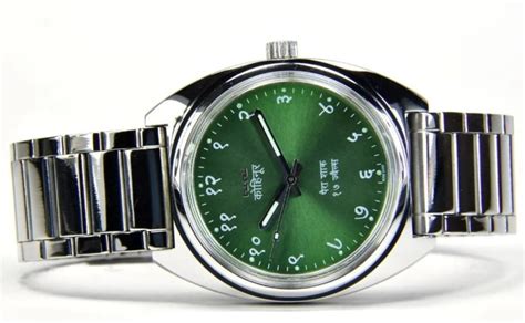 Round Hmt Kohinoor Green Hindi Mechanical Watch For Daily At Rs 2000