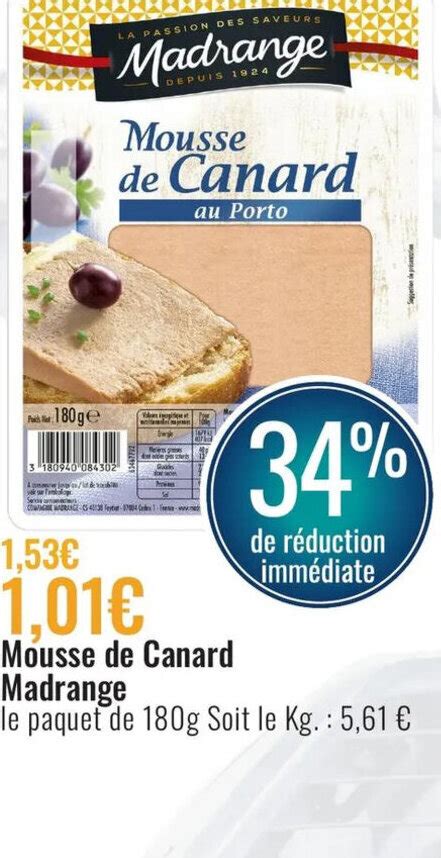 Promo Mousse De Canard Madrange Chez E Leclerc