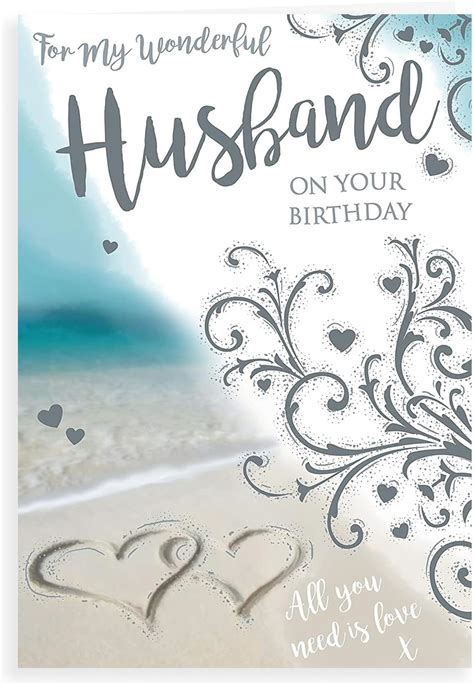 Happy Birthday To My Husband Birthday Card For Man Partner Boyfriend