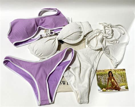 Lot A Mix Of Bikini Pieces Marked TJ Swim Etc Size S M