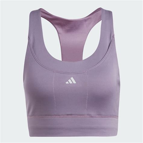 Adidas Run Pocket Medium Support Bra Purple Adidas UAE