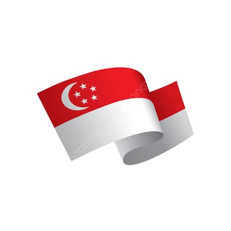 Vector De Ilustración De Bandera De Singapur Aislado PNG Ilustración