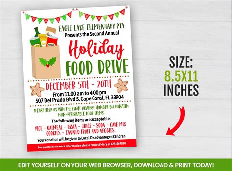 Christmas Food Drive Flyer 2021 Best Christmas Tree 2021