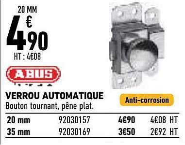 Promo Verrou Automatique Abus Chez Brico Cash