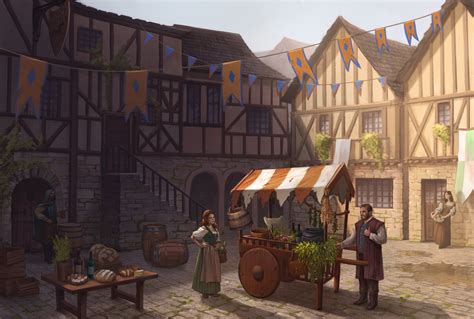 Medieval village by Sara Meseguer : r/ImaginaryVillages