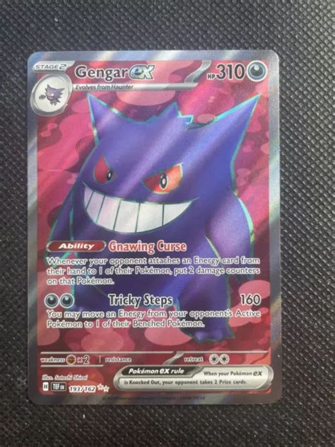 GENGAR EX 193 162 Full Art Temporal Forces Pokemon TCG NM Mint