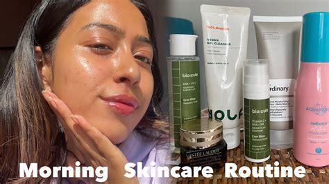 Morning Skincare Routine Using New Skincare Purchases Glowing Skin Youtube