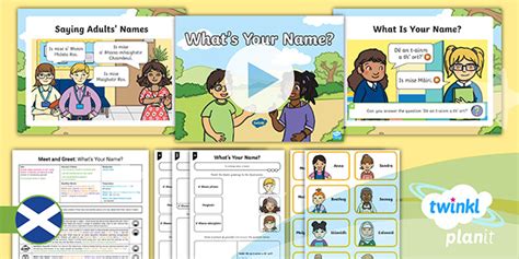 Planit Scotland Gaelic Meet And Greet Whats Your Name Lesson Pack 2