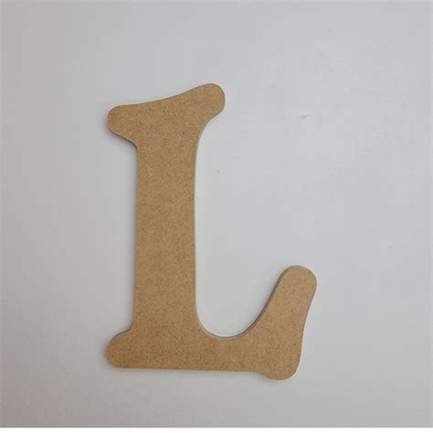 Wooden Letter L Unfinished 6 Wood Craft Letter Paintable Build A