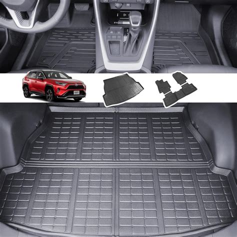 Xipoqix Fit 2019 2023 Toyota Rav4 Cargo Liners Floor Mats Trunk Mat Liner All