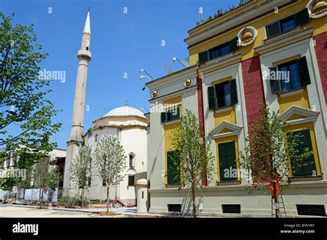 Et Hem Bey Mosque And City Hall Skanderbeg Square Tirana Albania