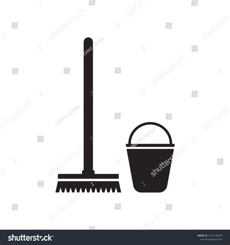 Mop Bucket Icon Vector Isolated Stock Vector Royalty Free 1431276479