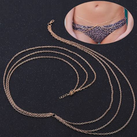 Fashion Women Beach Bikini Belly Body Chain Waist Link Necklace Jewelry