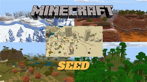 Minecraft Pe Seed V Rios Biomas Vilas Youtube