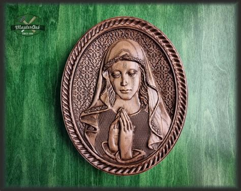 Virgin Mary Wooden Panel Wood Carved Virgin Mary Religious Catholic Icons T Ideas For Women