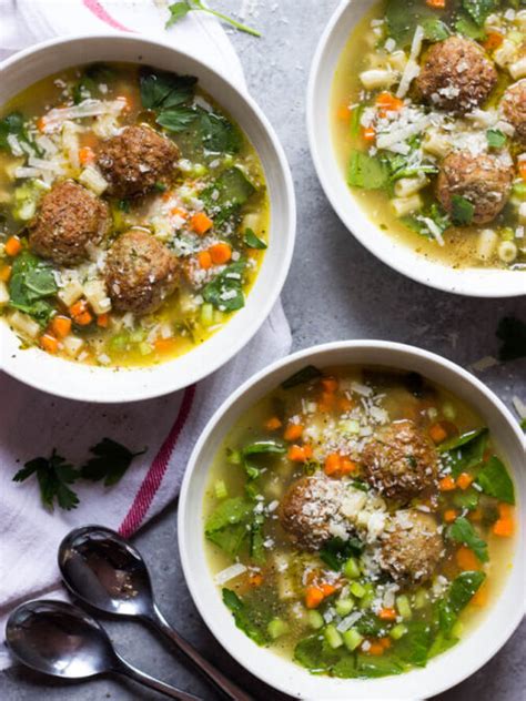 Easy Italian Wedding Soup Recipe with Frozen Meatballs - Little Broken