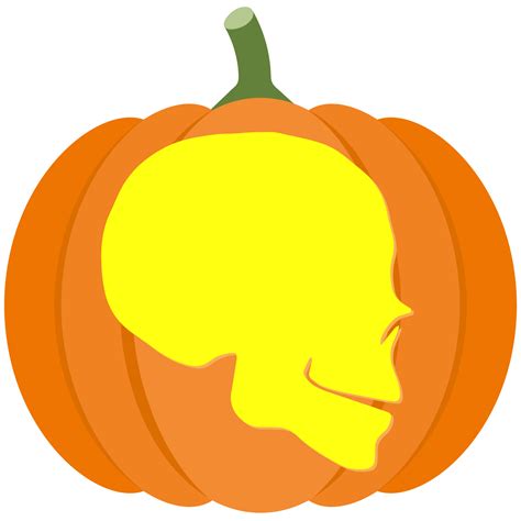 Human Skull Pumpkin Stencil Free Printable Papercraft Templates