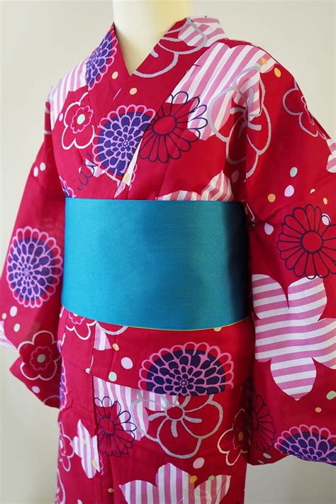 Japanese Kimono Yukata Cherry Blossom And Goldfish Summer Kimono