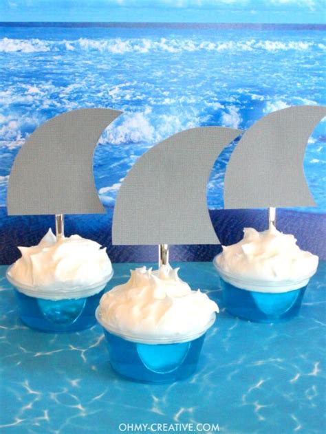 Pool Party Shark Fin Jello Shots Oh My Creative