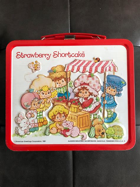 1981 Aladdin Strawberry Shortcake Vintage Metal Lunchbox Etsy