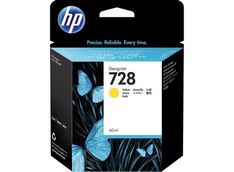 HP 728 40 Ml Yellow DesignJet Ink Cartridge HP Store Canada