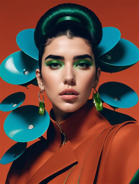 Premium Free Ai Images Dua Lipa Futuristic Simplygo Photoshoot Spread