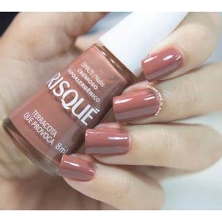 Esmalte De Unha Risqu Cor Marrom Terracota Que Provoca Ml