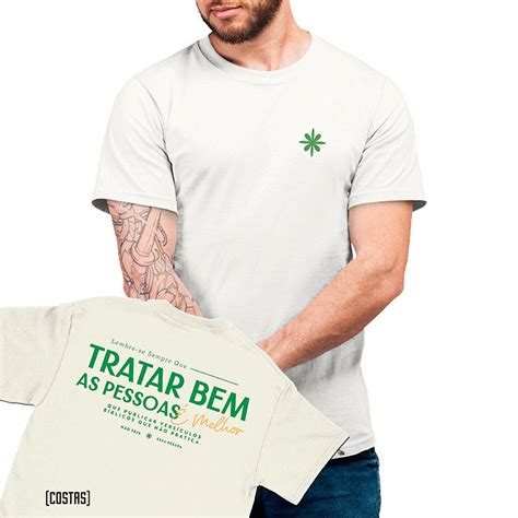 Tratar Bem FRENTE E COSTAS Camiseta Basicona Unissex El Cabriton