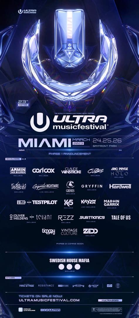 Miami's Ultra Music Festival Unveils 2023 Phase 1 Lineup | OZ EDM ...