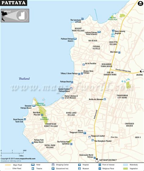 Pattaya Map City Map Of Pattaya Thailand