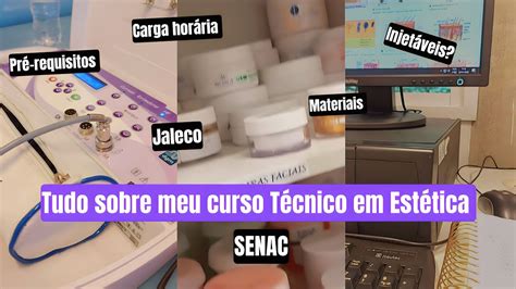 Tudo sobre meu curso Técnico em Estética Senac Materiais uniforme