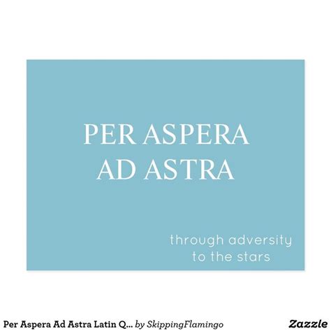 Per Aspera Ad Astra Latin Quote Postcard Aqua Zazzle Latin Quotes