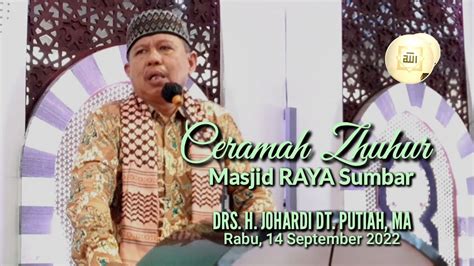 Drs H Johardi Dt Bandaro Putiah Ma New Ciri Pemimpin Islam Yg