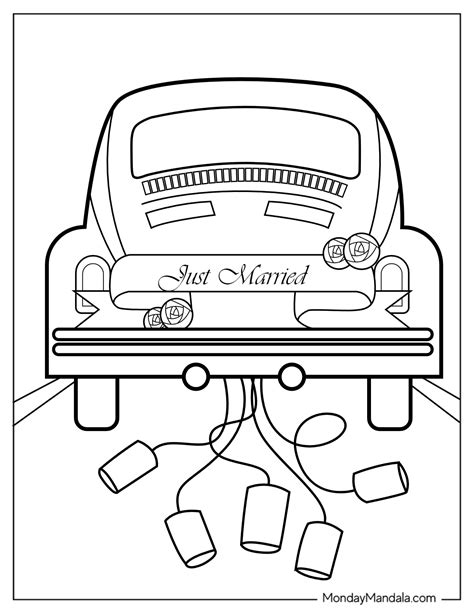 20 Wedding Coloring Pages Free Pdf Printables