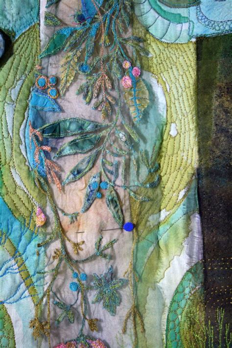 Detail Machine Stitching On Organza Using Aquabond Gordana Brelih