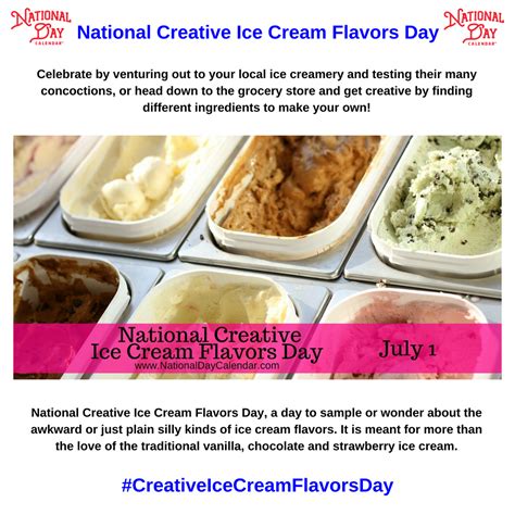 National Creative Ice Cream Flavors Day July Ice Cream Flavors